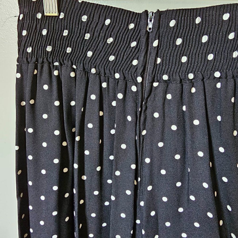 EUC VINTAGE POLKA DOT PLEATED WIDE LEG PANTS VTG SIZE 7-8 / US M - Picture 4 of 16